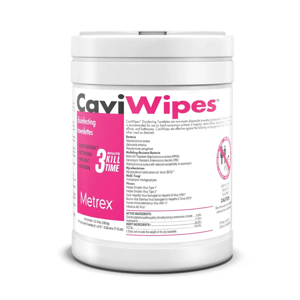 CaviWipes™ Premoistened Alcohol Based Manual Pull Wipe 160 Count Canister
