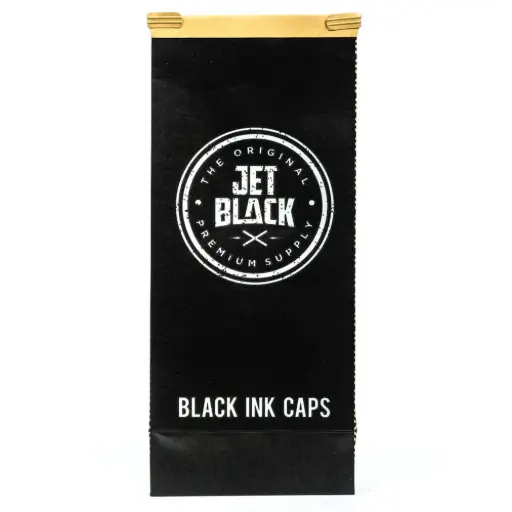 [JBS-BIC-15MM] Jet Black - Black Ink Caps Medium