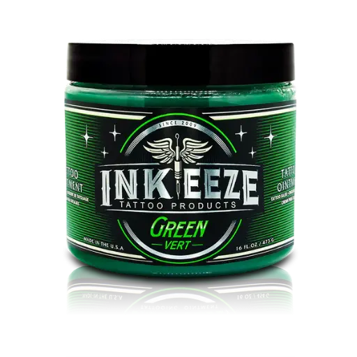 [GRN-TO-16oz] INK-EEZE Green Gluide Tattoo Ointment